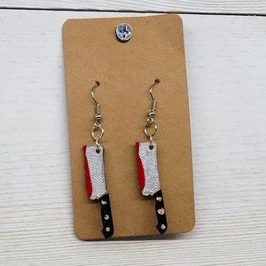 3/$12 Bloody Cleaver Earrings